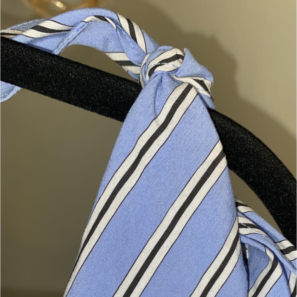 Shoulder Light Blue Cabrera Striped Poplin - Picture 10 of 15
